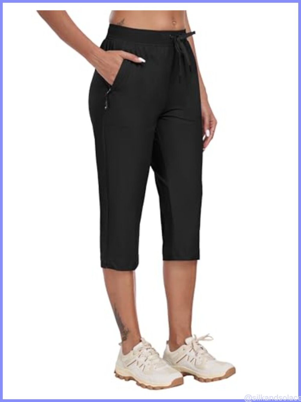 Women's Ice Cool Capri Pants Lightweight Quick Dry Cargo with Pockets